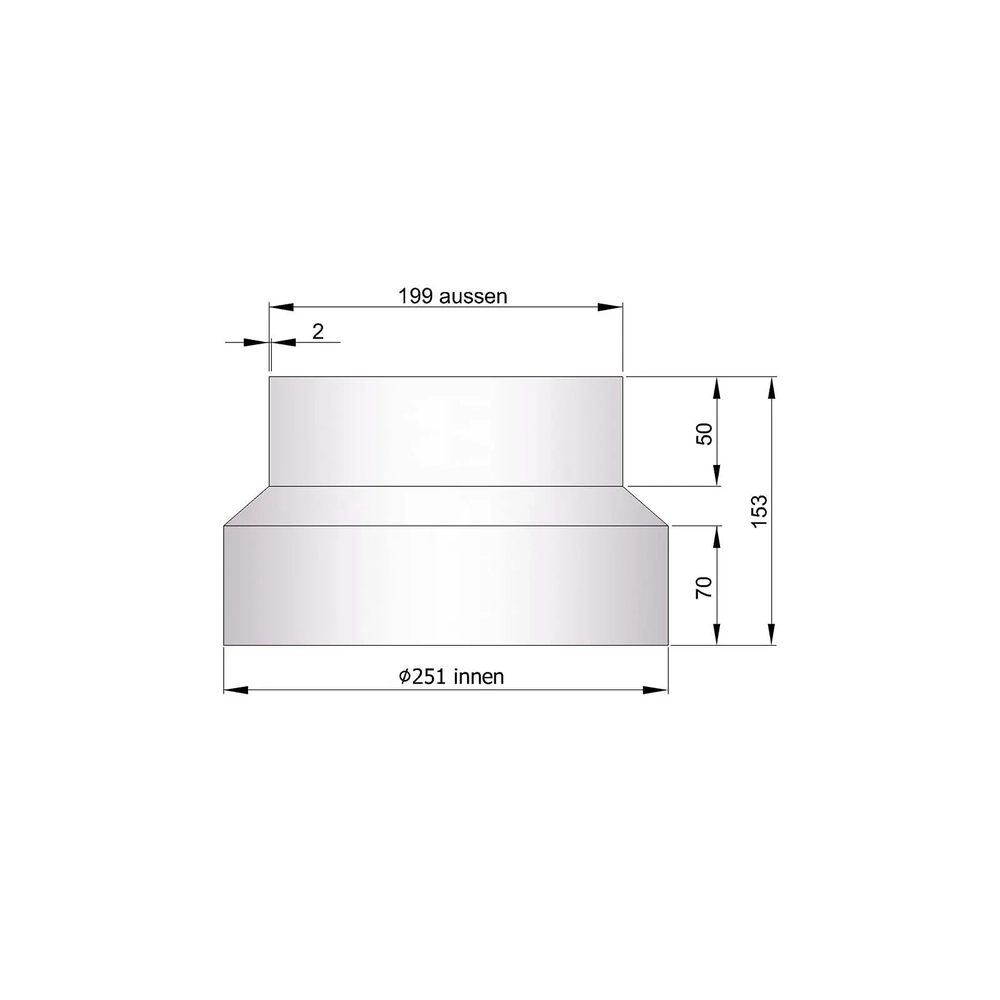 Reduzierungen für Stahlabgasrohr Vigas - Heizung99.de