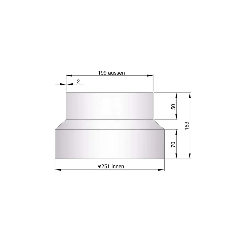 Reduzierungen für Stahlabgasrohr Vigas - Heizung99.de