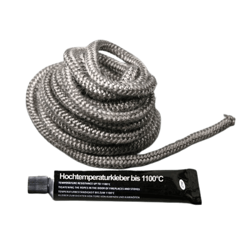 Dichtungsset 10 mm, 2,5m lang, mit Kleber, Kaminofendichtung - Heizung99.de