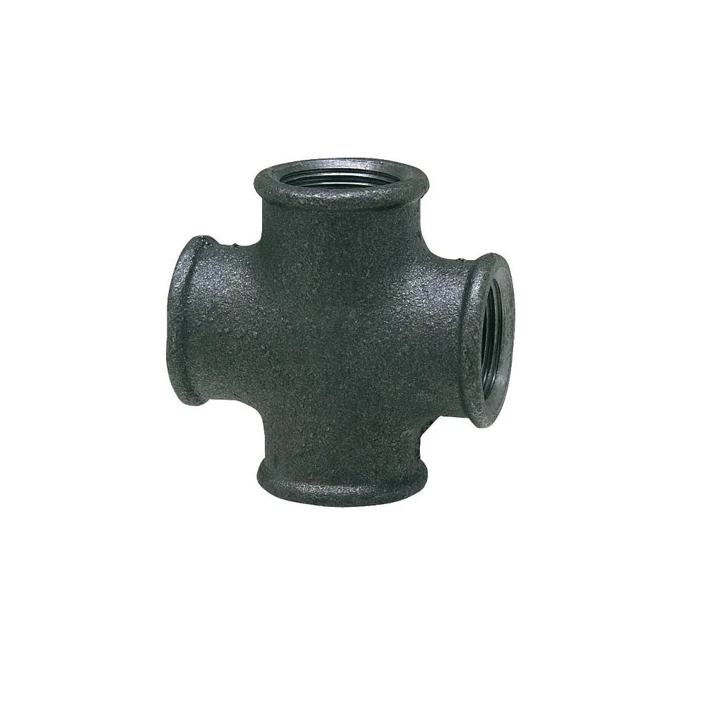 Tempergussfitting,Kreuzstück Schwarz - Heizung99.de