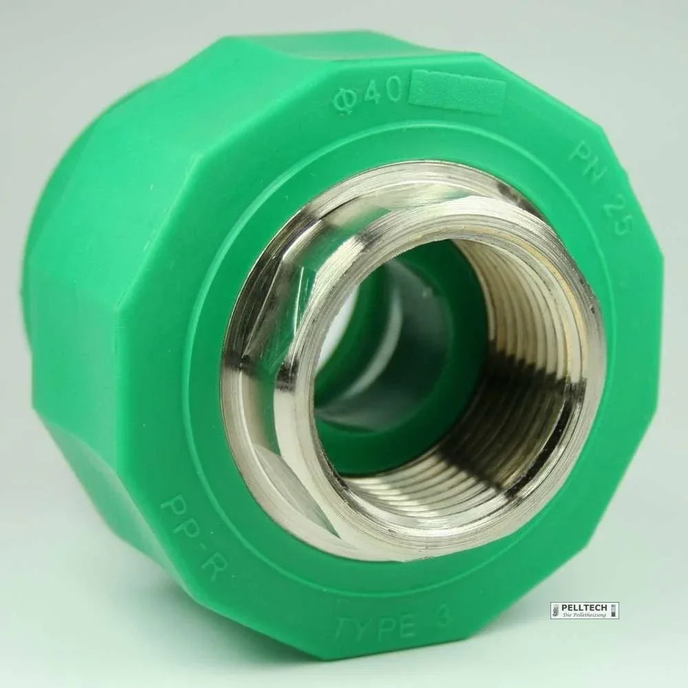 PPR Aqua-Plus Kupplung IG 40 mm x 1 Zoll - Heizung99.de