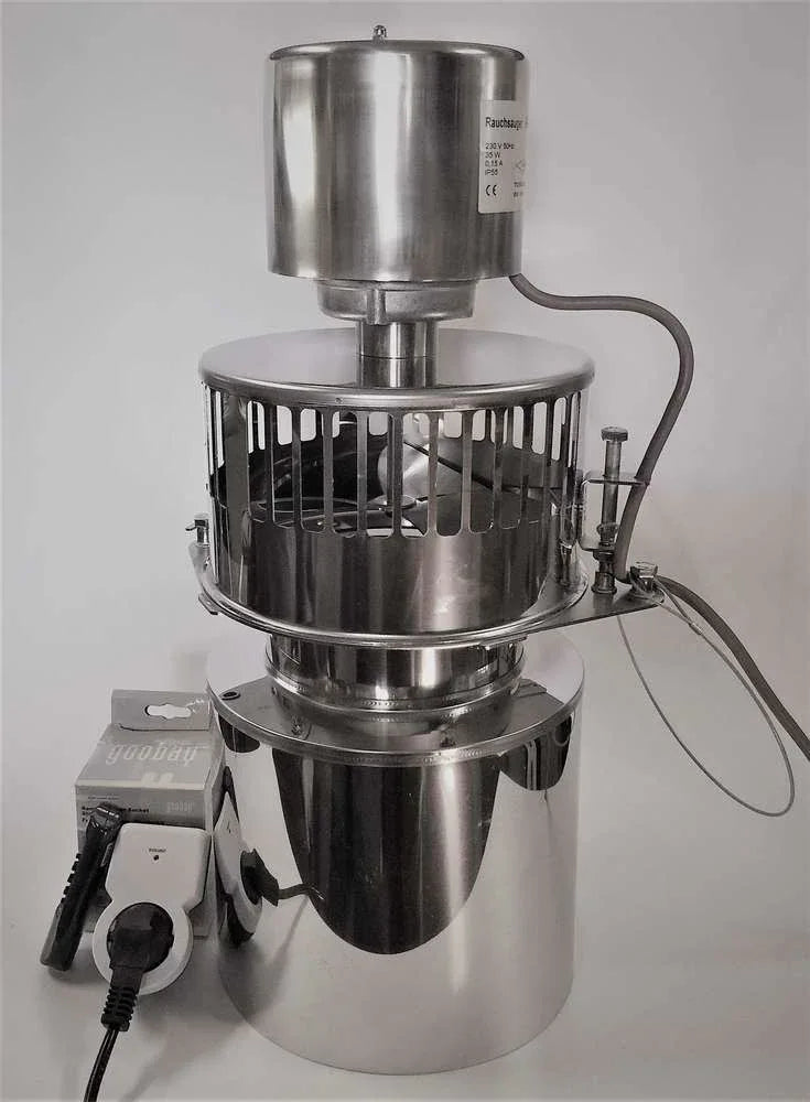 Rauchsauger Schornsteinventilator Anheizhilfe Edelstahlschornstein 120 bis 160mm - Heizung99.de