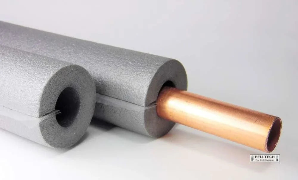 Rohrisolierung, 1 Meter, 13 mm Isolierung, Durchmesser 15 - 42 mm, selbstklebend - Heizung99.de