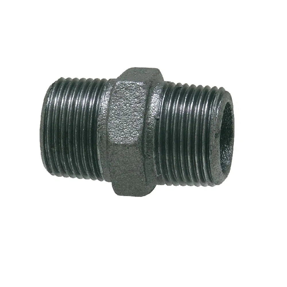 Tempergussfitting, Doppelnippel (AG) Schwarz - Heizung99.de