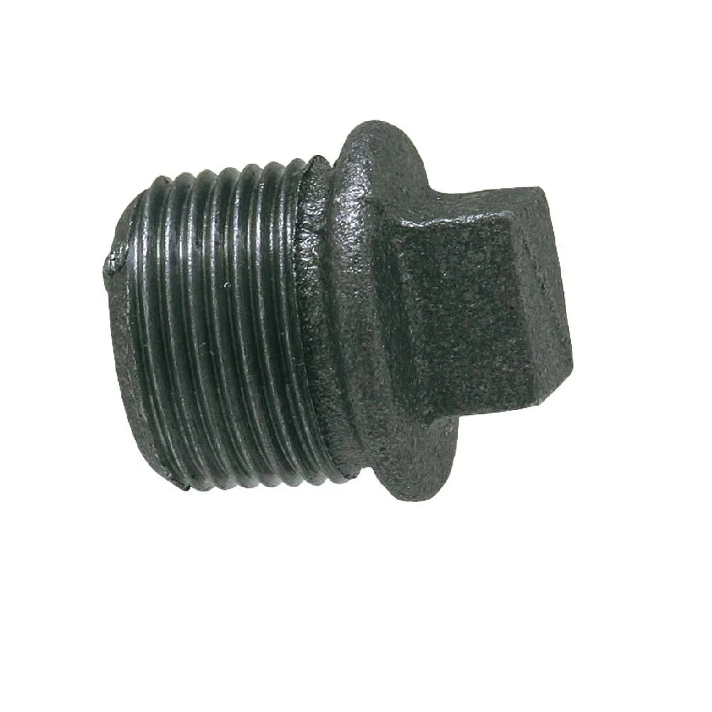 Tempergussfitting, Stopfen mit Rand Schwarz - Heizung99.de