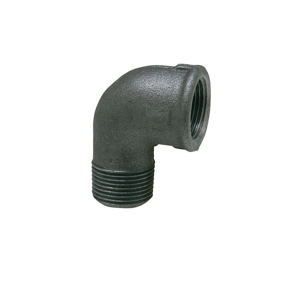 Tempergussfitting, Winkel 90° (IGxAG) Schwarz - Heizung99.de
