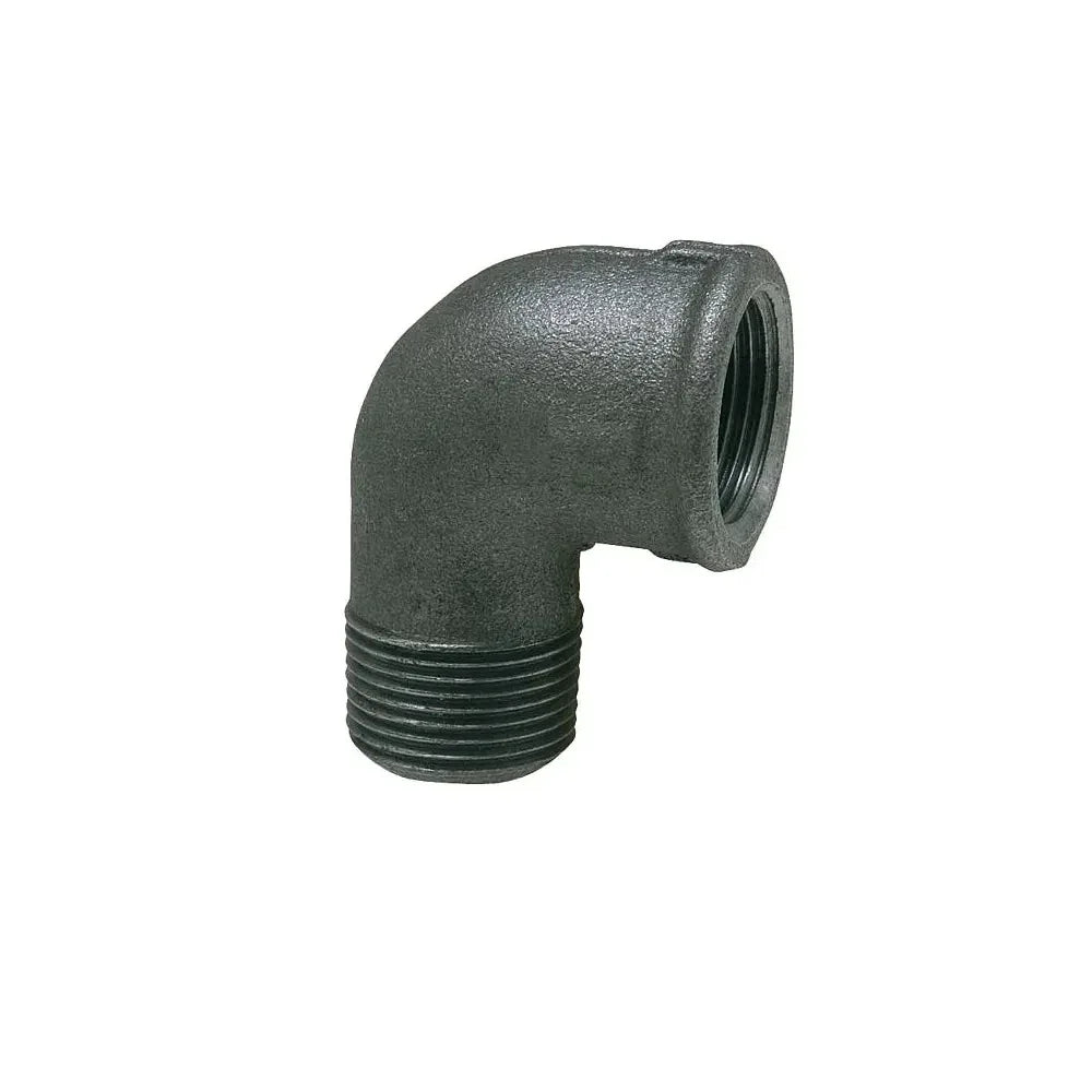 Tempergussfitting, Winkel 90° (IGxAG) Schwarz - Heizung99.de