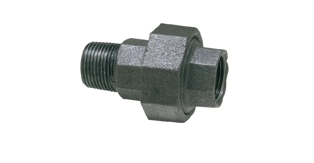 Tempergussfitting, Verschraubung (IG x AG) Schwarz - Heizung99.de