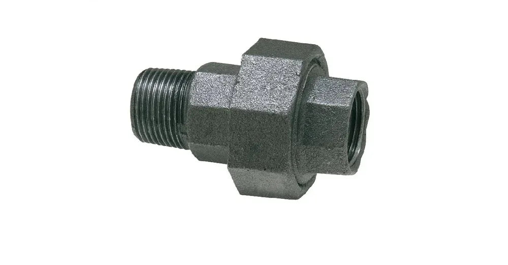 Tempergussfitting, Verschraubung (IG x AG) Schwarz - Heizung99.de