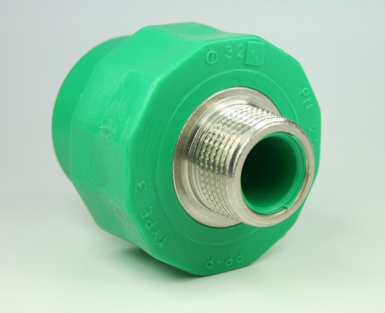 PPR Rohr Muffe d = 20 x 3,4 mm grün Aqua-Plus 