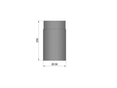 Rauchrohr 130er 250mm lang - Heizung99.de