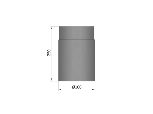 Rauchrohr 160er 250mm lang - Heizung99.de